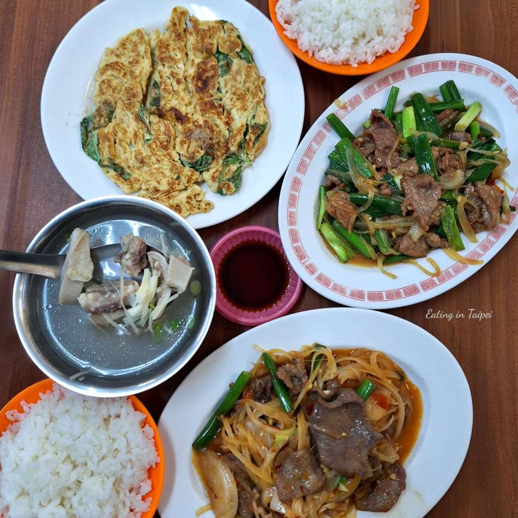 Beef Srir Fry table spread