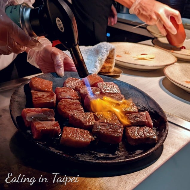 Wagyu beef at F. f Teppanyaki 